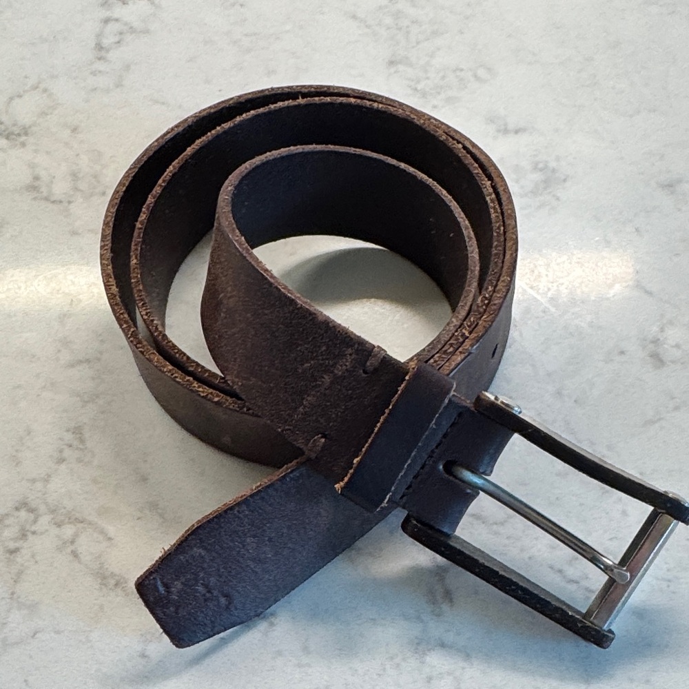 7 For All Mankind Dark Brown Leather Belt